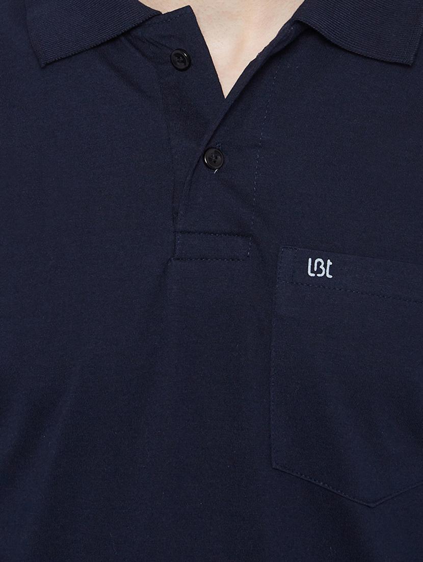 dark blue cotton pocket t-shirt - 15230811 - Zoom Image - 4