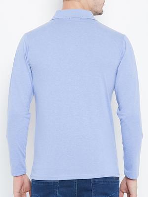 light blue cotton pocket t-shirt - 15230812 - Standard Image - 3