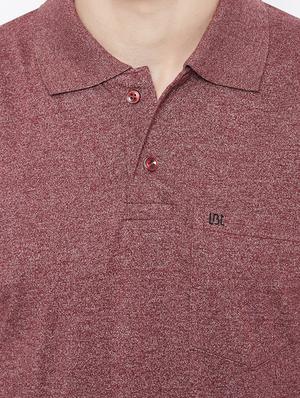 maroon cotton pocket t-shirt - 15230813 - Standard Image - 4