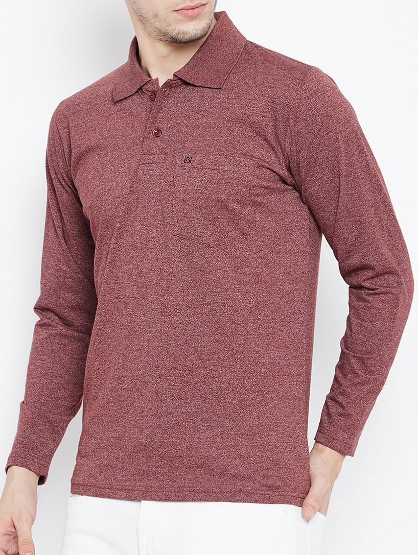 maroon cotton pocket t-shirt - 15230813 - Zoom Image - 2