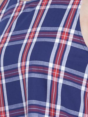 checkered a-line mini dress - 15230959 - Standard Image - 4