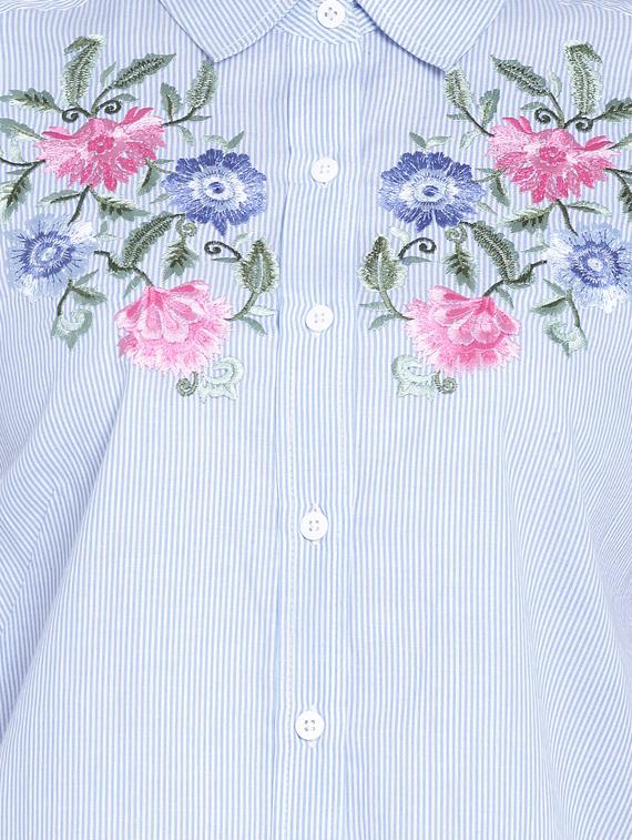 striped embroidered shirt - 15230963 - Zoom Image - 4