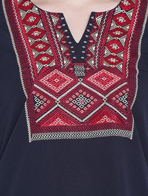 embroidered neckline tunic - 15230974 - Standard Image - 4