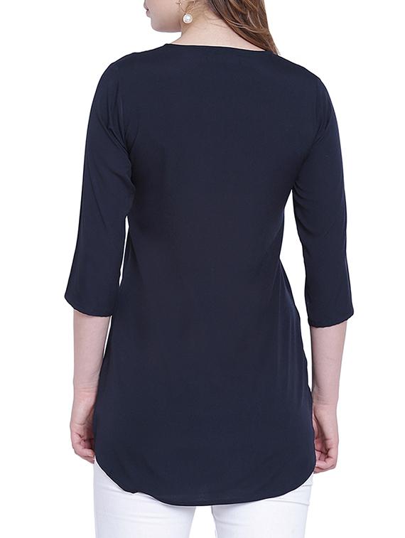 embroidered neckline tunic - 15230974 - Zoom Image - 3