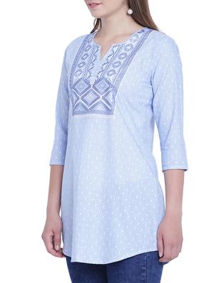embroidered neckline tunic - 15230975 - Standard Image - 2