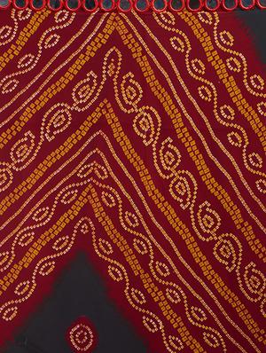 maroon georgette bandhani saree with blouse - 15231000 - Standard Image - 4