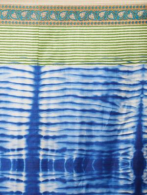 blue silk tussar saree with blouse - 15231006 - Standard Image - 4