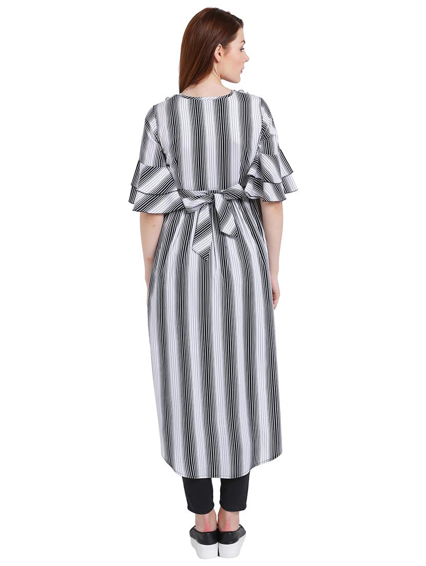 white striped high-low tunic - 15231273 - Zoom Image - 3