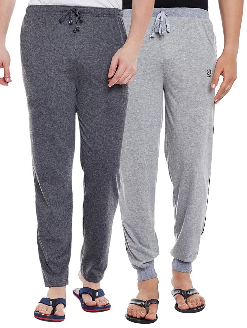 multi colored cotton full length track pant - 15231750 - Zoom Image - 1