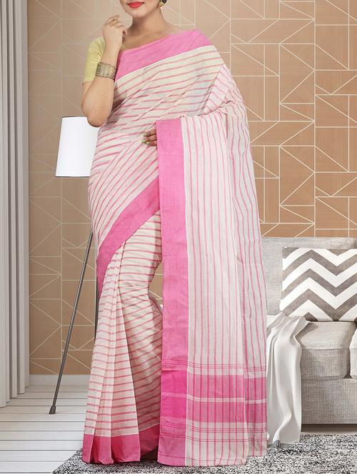 pink cotton tant saree - 15232051 - Very Small Image - 1