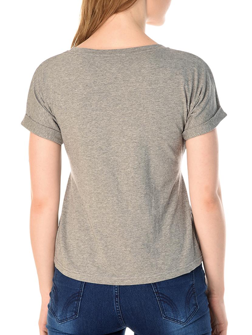 grey solid hosery top - 15233055 - Zoom Image - 3