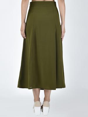tie knot belted double slit skirt - 15233293 - Standard Image - 3