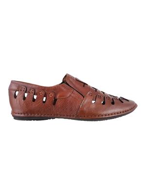 tan leather slip on sandal - 15233398 - Standard Image - 2