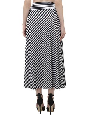 mid-rise flared maxi skirt - 15234246 - Standard Image - 3