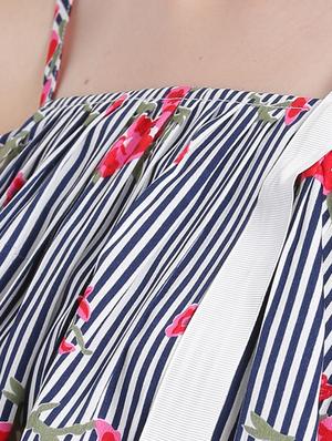 navy blue striped layered top - 15234288 - Standard Image - 4