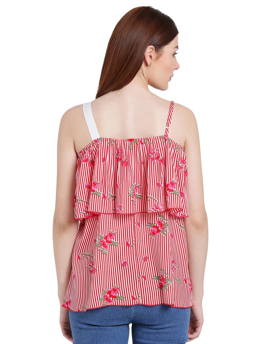 red striped layered top - 15234289 - Zoom Image - 3