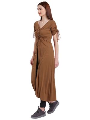 solid brown tunic - 15234298 - Standard Image - 2