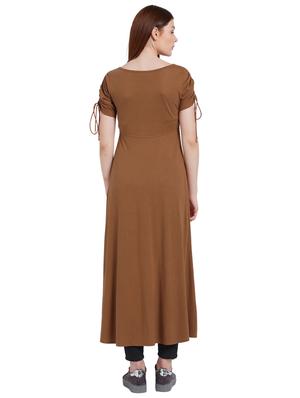 solid brown tunic - 15234298 - Standard Image - 3