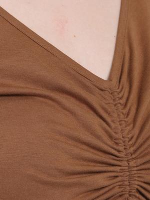 solid brown tunic - 15234298 - Standard Image - 4