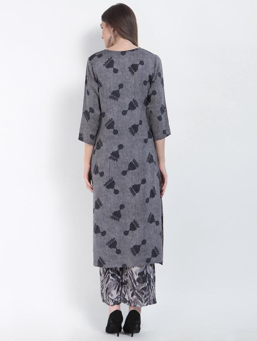 key hole straight kurta - 15234953 - Zoom Image - 3