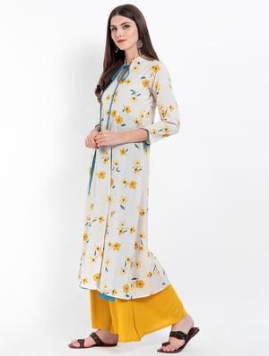 floral printed layered kurta - 15234957 - Standard Image - 2