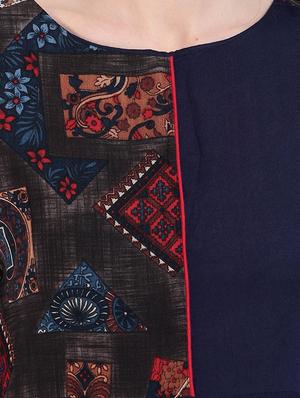 printed flared kurta - 15234961 - Standard Image - 4