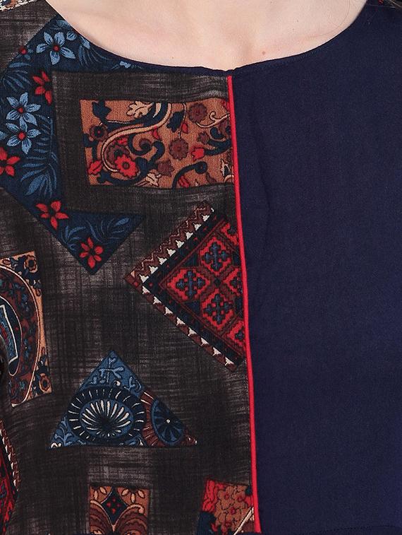 printed flared kurta - 15234961 - Zoom Image - 4