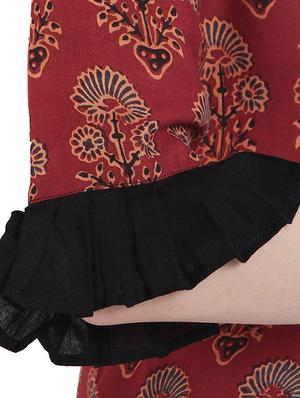 printed asymmetric kurta - 15234962 - Standard Image - 5