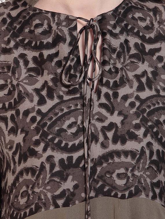 printed flared kurta - 15234970 - Zoom Image - 4