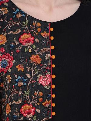 embroidered bell sleeves kurta - 15234971 - Standard Image - 4