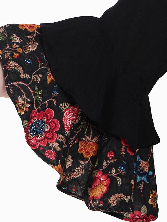 embroidered bell sleeves kurta - 15234971 - Zoom Image - 5