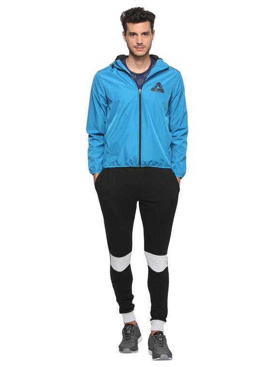 blue solid casual jacket - 15235150 - Zoom Image - 3