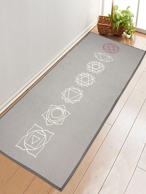 Cotton Handloom Made Anti Skid Yoga/Exercise Rugs -70x170 cm - 15235358 - Standard Image - 1