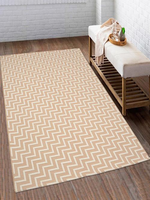 100% cotton unique design handloom made soft reversible multi purpose rugs for regular use. Size is 90x150 cm - 15235377 - Standard Image - 1