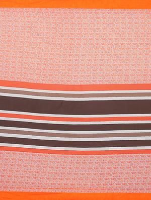 pink georgette half and half saree with blouse - 15235455 - Standard Image - 5