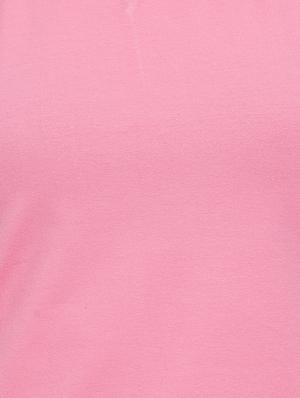 pink solid round neck top - 15235649 - Standard Image - 4