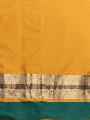 mustard cotton silk maheshwari saree with blouse - 15235950 - Standard Image - 3