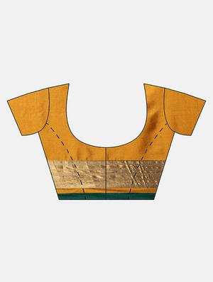 mustard cotton silk maheshwari saree with blouse - 15235950 - Standard Image - 5