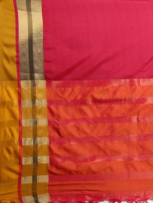 red cotton silk maheshwari saree with blouse - 15235953 - Standard Image - 4