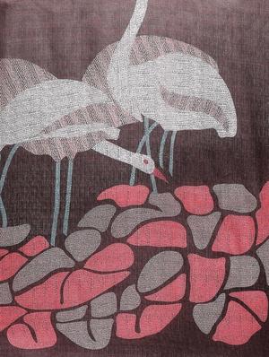grey khadi printed dupatta - 15236071 - Standard Image - 3