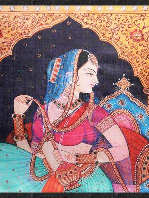 blue khadi printed dupatta - 15236080 - Standard Image - 3