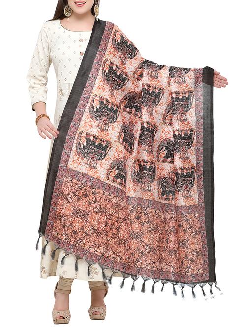 multi colored khadi printed dupatta - 15236102 - Standard Image - 1