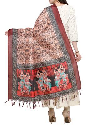 multi colored khadi printed dupatta - 15236103 - Standard Image - 2