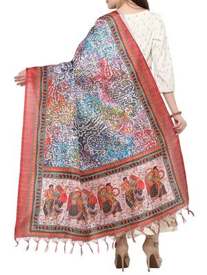 multi colored khadi printed dupatta - 15236106 - Standard Image - 2