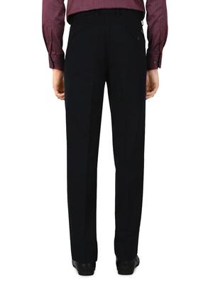 navy blue cotton pleated trousers formal - 15236311 - Standard Image - 2