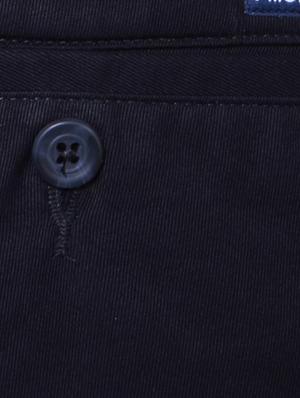 black cotton flat front trousers formal - 15236313 - Standard Image - 4