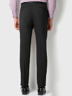 grey polyester blend flat front formal trouser - 15236315 - Standard Image - 3