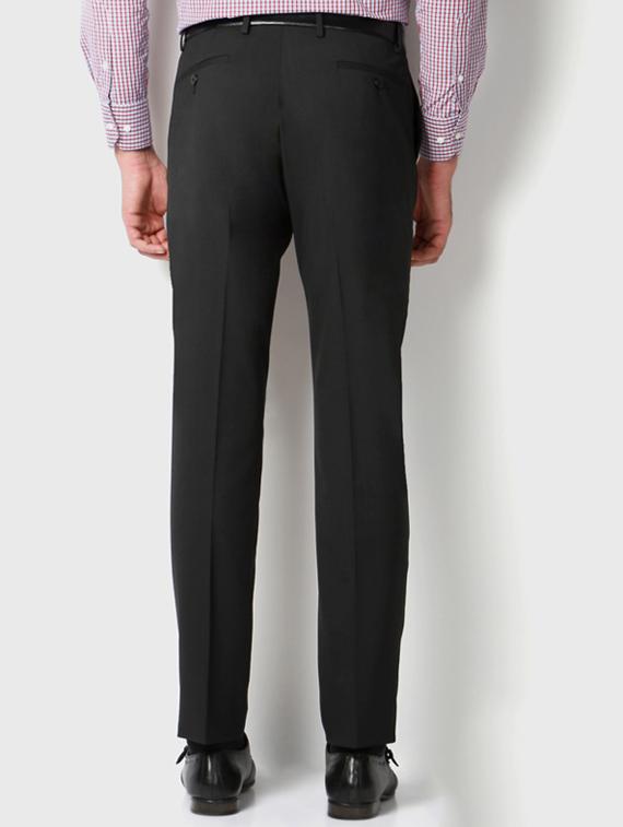 grey polyester blend flat front formal trouser - 15236315 - Zoom Image - 3