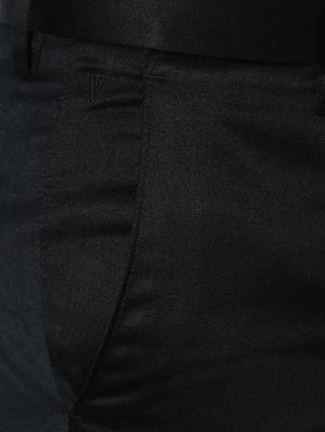 navy blue cotton blend flat front formal trouser - 15236357 - Standard Image - 4