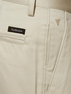 beige cotton blend pleated formal trouser - 15236365 - Standard Image - 4